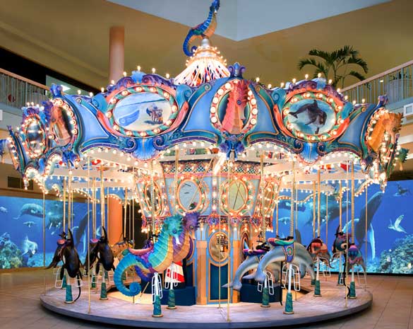 Colorful indoor ocean carousels for sale