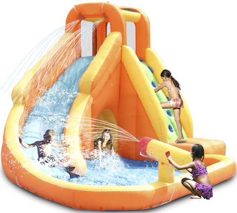 inflatable water slides with pool