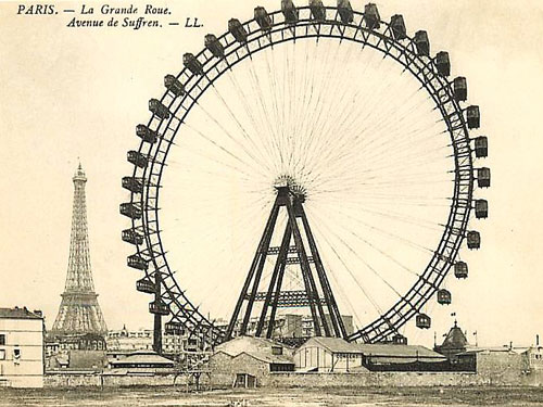 Antique classic ferris wheel