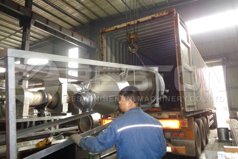 Shipment of Palm Shell Charcoal Machine