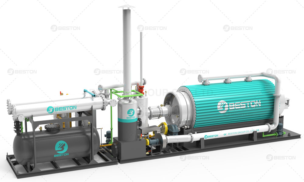 Beston Skid-mounted Waste Plastic Pyrolysis Plant